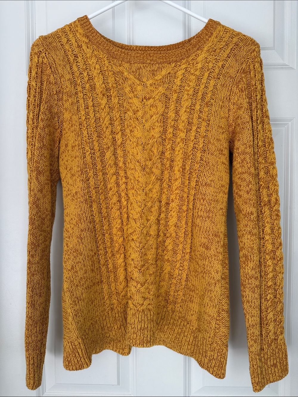 Old Navy- Women’s Cable Knit Sweater - Mustard Yellow